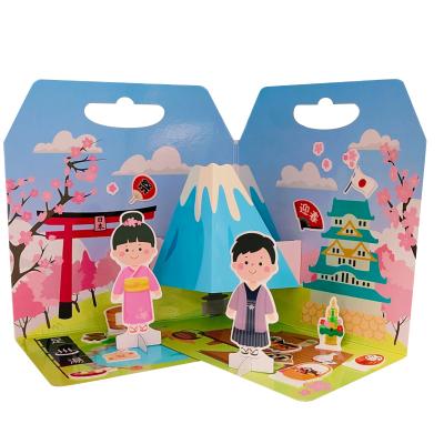 AS-PU2401 Pop up  scene play board with TPE sticker