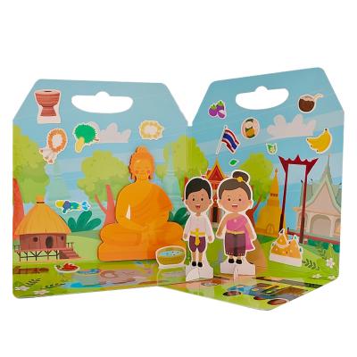 AS-PU2402 Preschool Pop up scene playing game board  DlY decorative sticker  